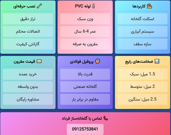 خرید انواع لوله و پروفیل گلخانه راهنمای خرید انواع لوله و پروفیل گلخانه